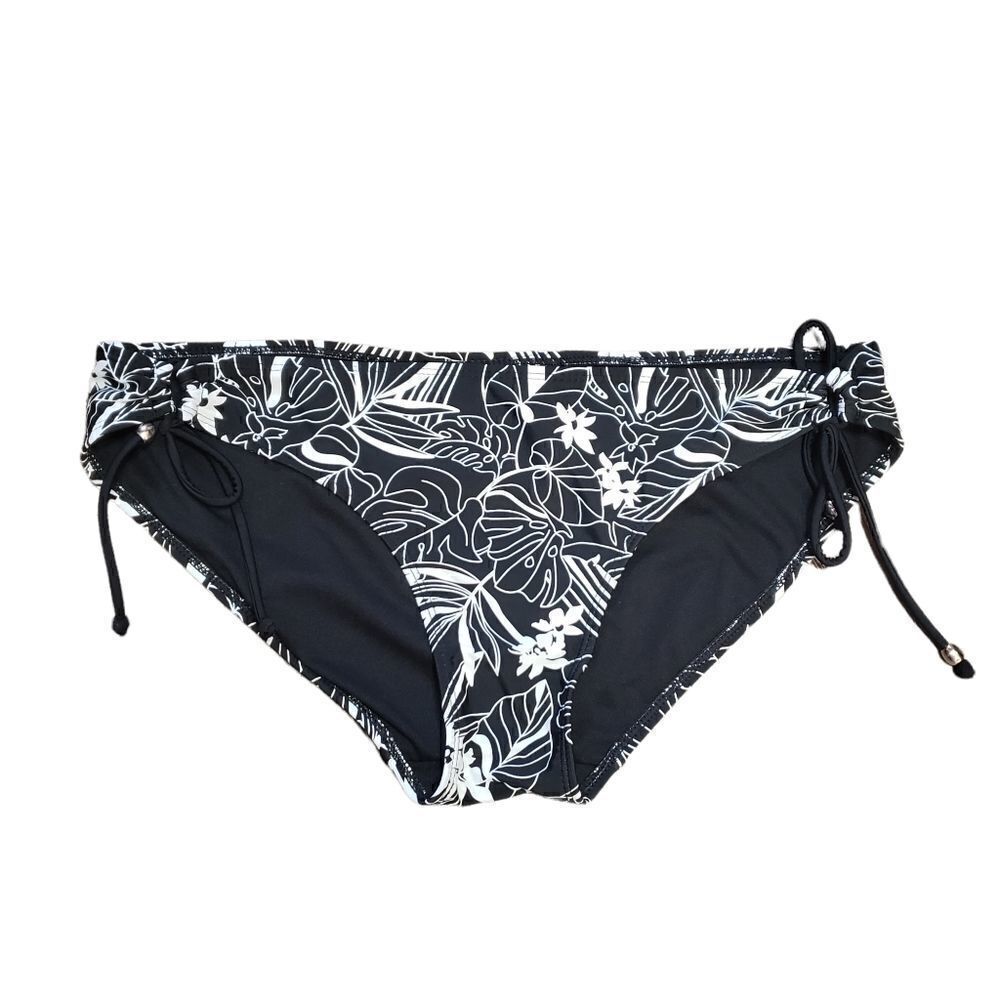 Collections by Catalina Black & White Bikini Bottom Sz L (12/14)